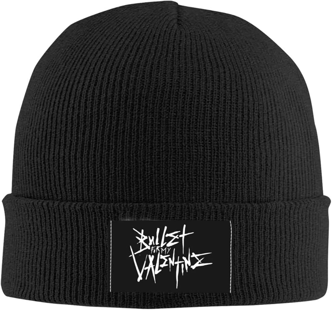 Bullet Metal for My Band Valentine Adult Knit Hats Fashion Casual Beanie Hat Women's Warm Headgear Men's Knitted Hat Black