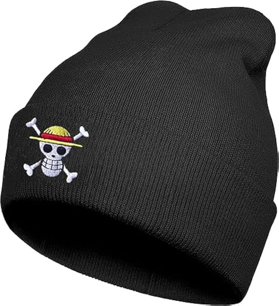 Anime Beanie Hat Men and Women Knit Hat Fashion Knit Cap Embroidered Skull Cap