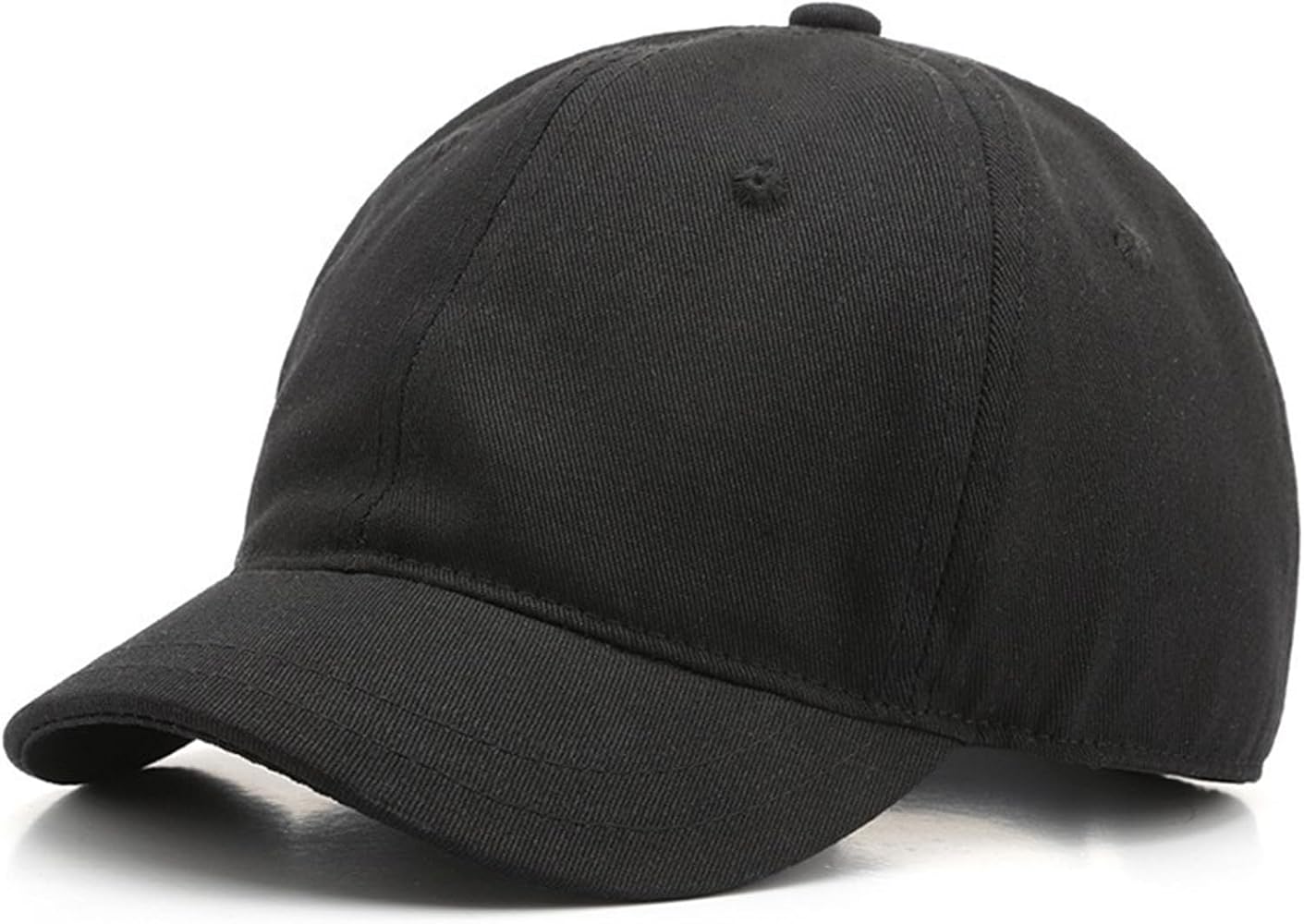 Short Brim Unconstructed Soft Cotton Plain Baseball Cap Adjustable Washed Low Profile Dad Hat for Men Women