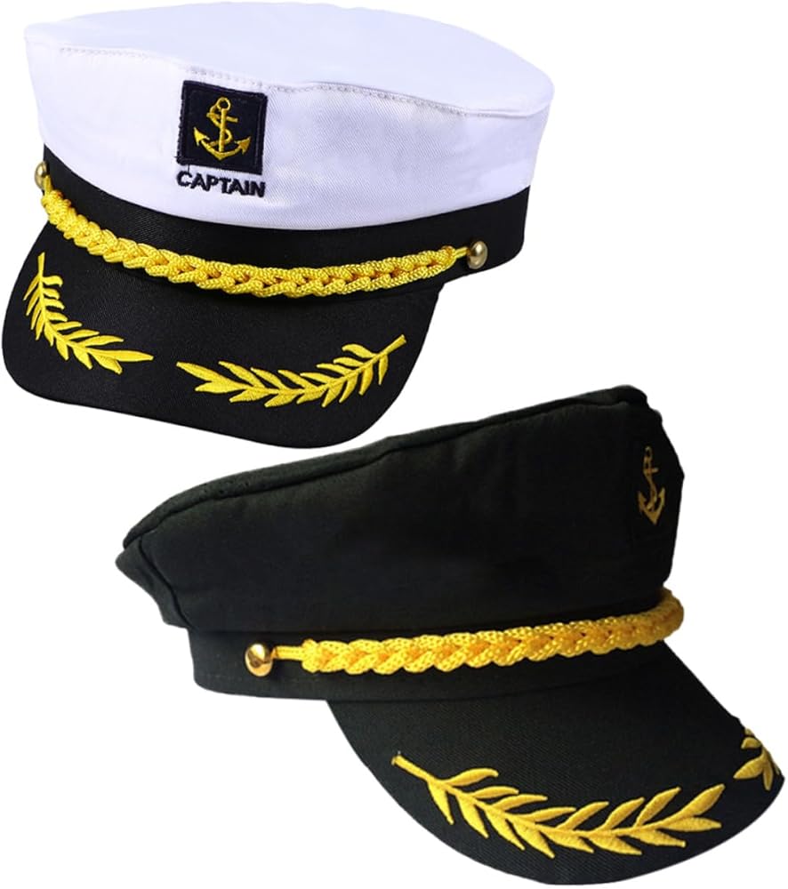 BESTOYARD Captains Hat Set White Sailor Marine Admiral Cap Yacht Boat Hat Women Outfit Men Sailing Marine Hat for Sailor Hat Women Cosplay Adjustable