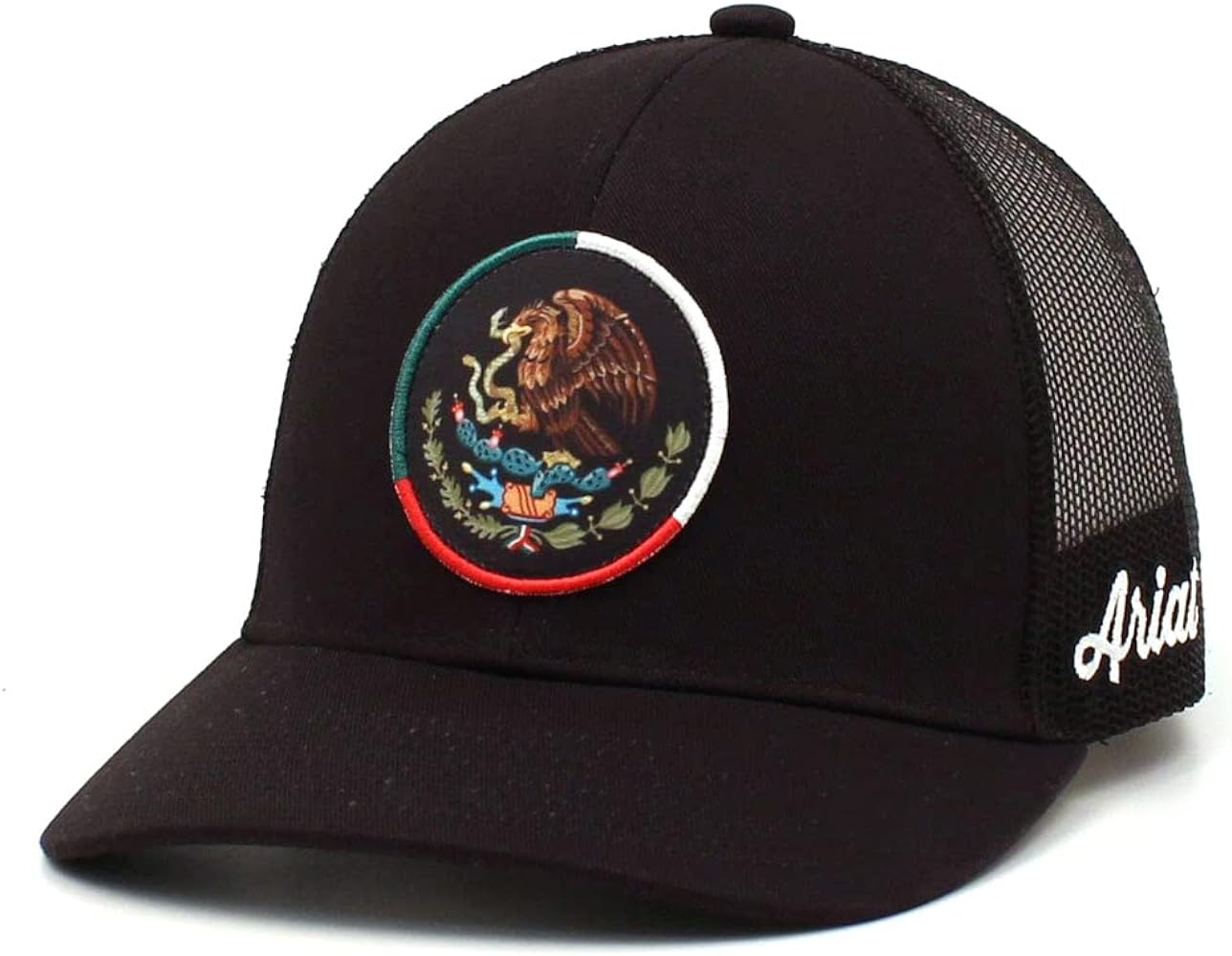 ARIAT Men's Black Mexican Eagle Snapback Logo Cap