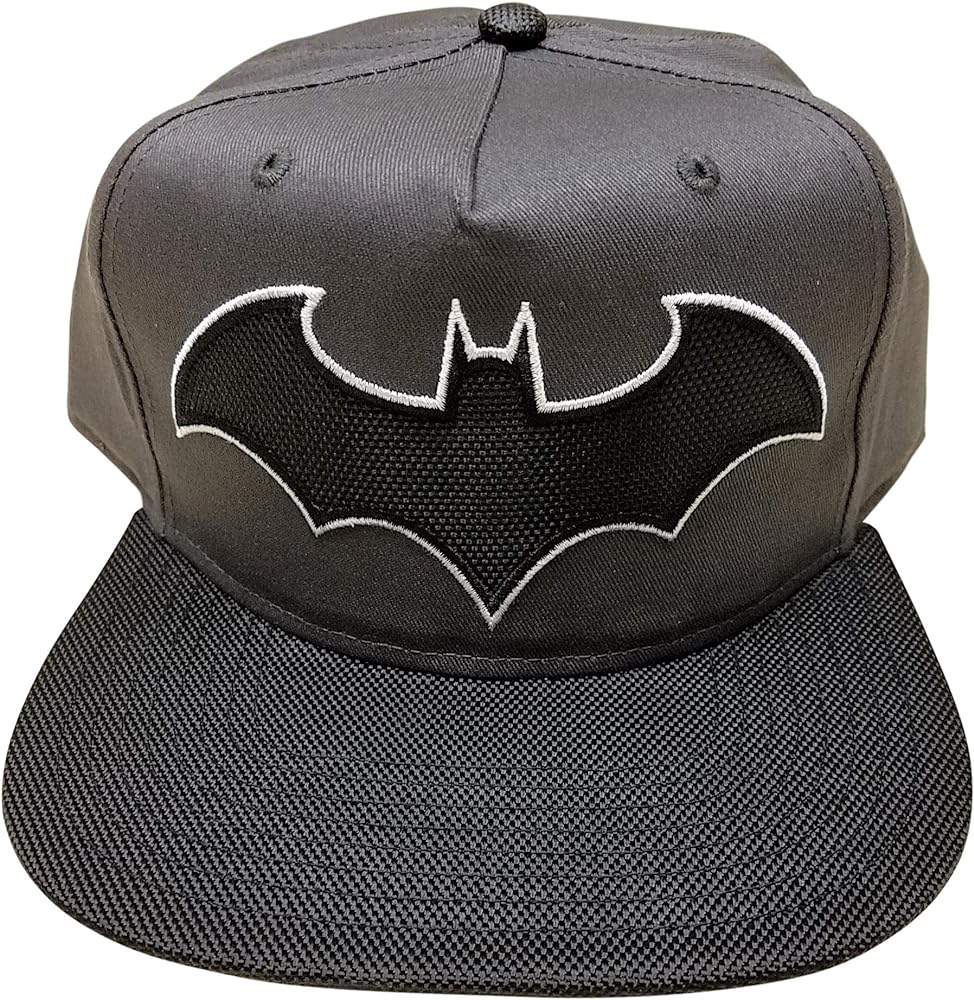 Batman Snapback Baseball Cap for Men - Black Grey