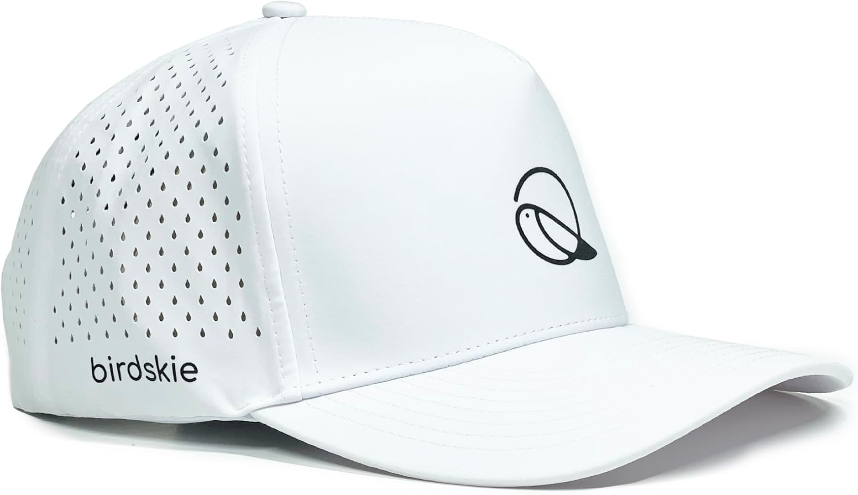 Golf Hat Snapback, Breathable, Quick Drying, High Performance, The Swagger Golf Cap White