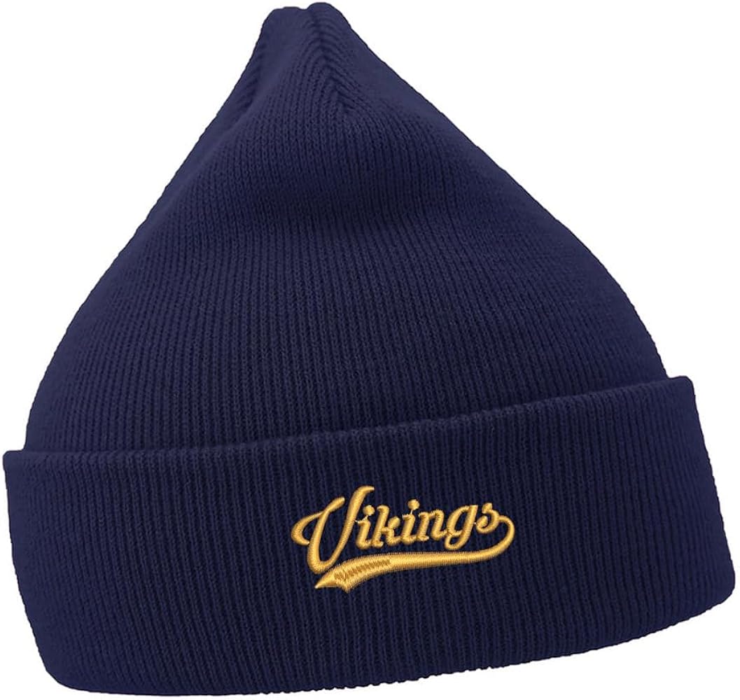 Mens Beanie Hats Vikings Embroidered Casual Knit Hats for Women Winter