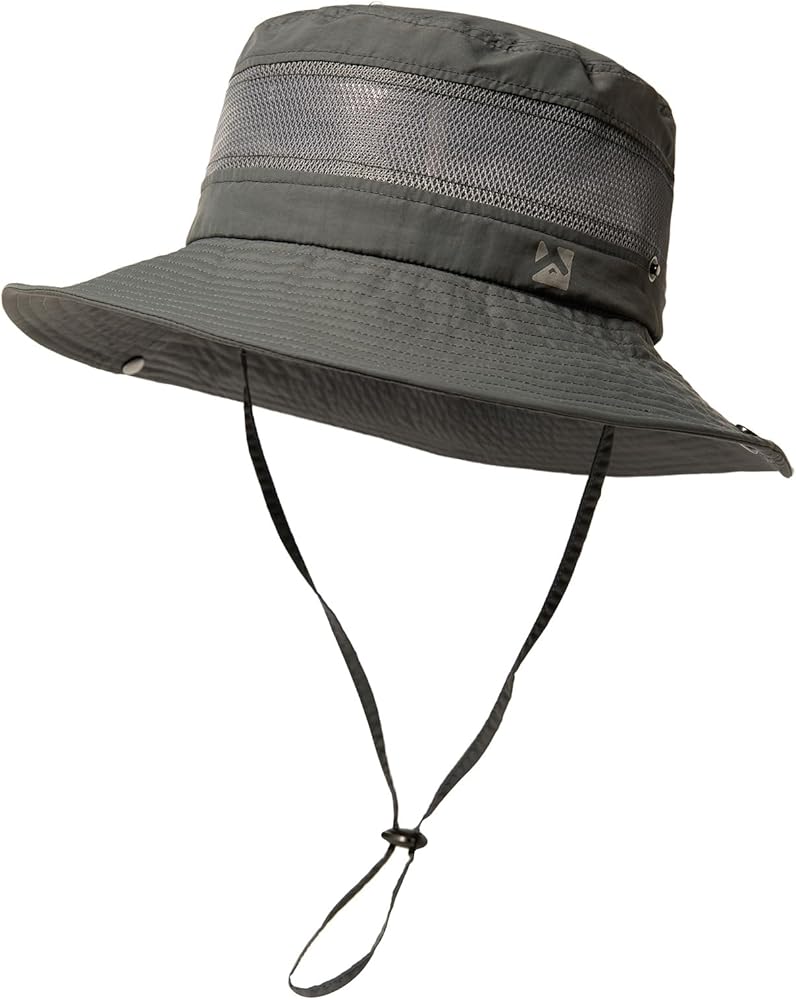 L/XL/XXL Waterproof UPF50 Wide Brim Sun Hat w/Breathable Vented Mesh