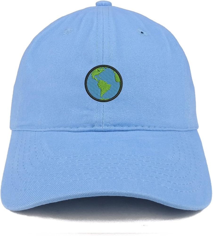 Trendy Apparel Shop Small Earth Quality Embroidered Low Profile Brushed Cotton Dad Hat Cap