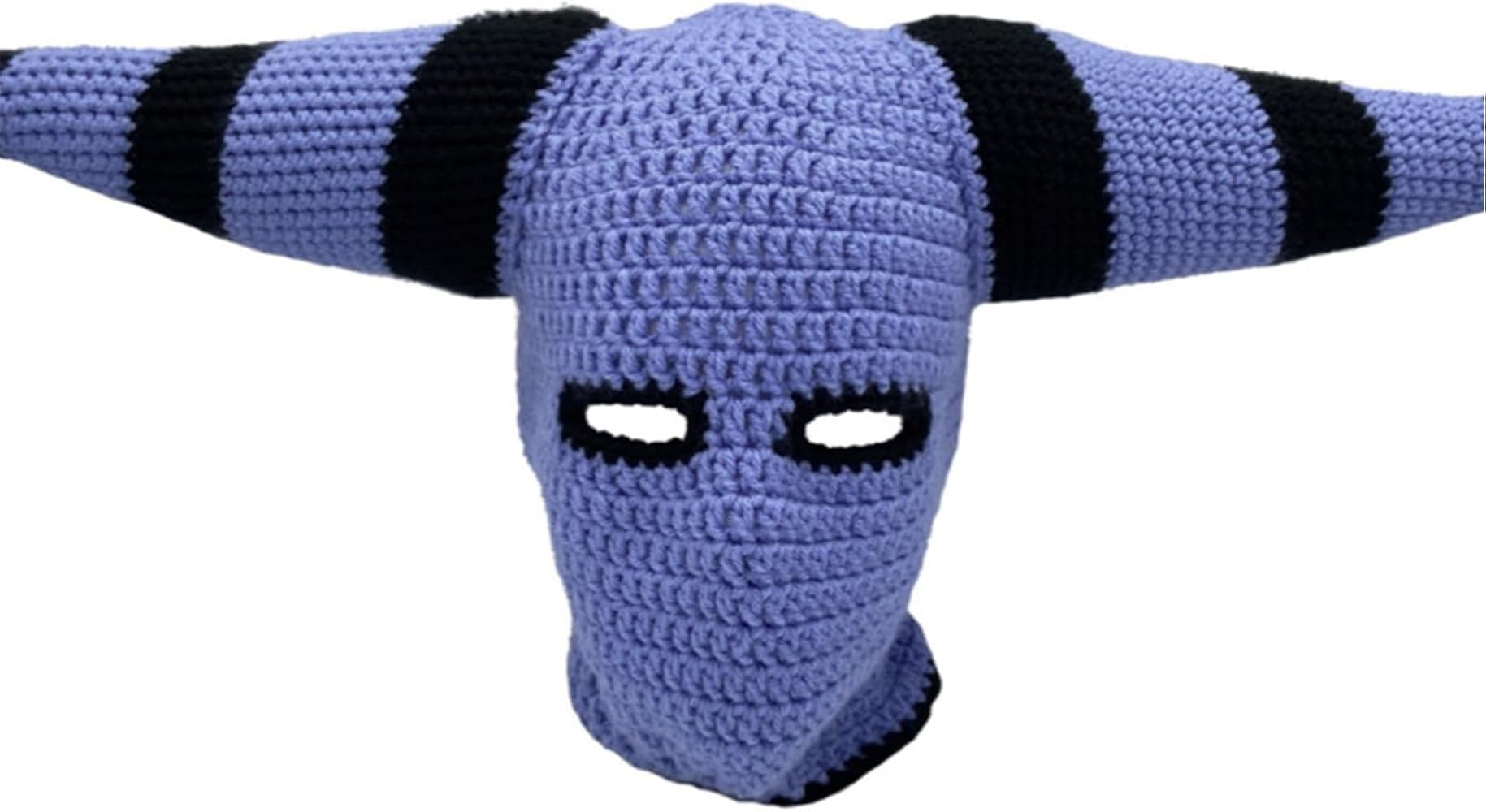 Hat,Funny Horn Balaclava Cap for Women Men Halloween Face Mask Hat Handmade Warm FaceCover Hooded Hat