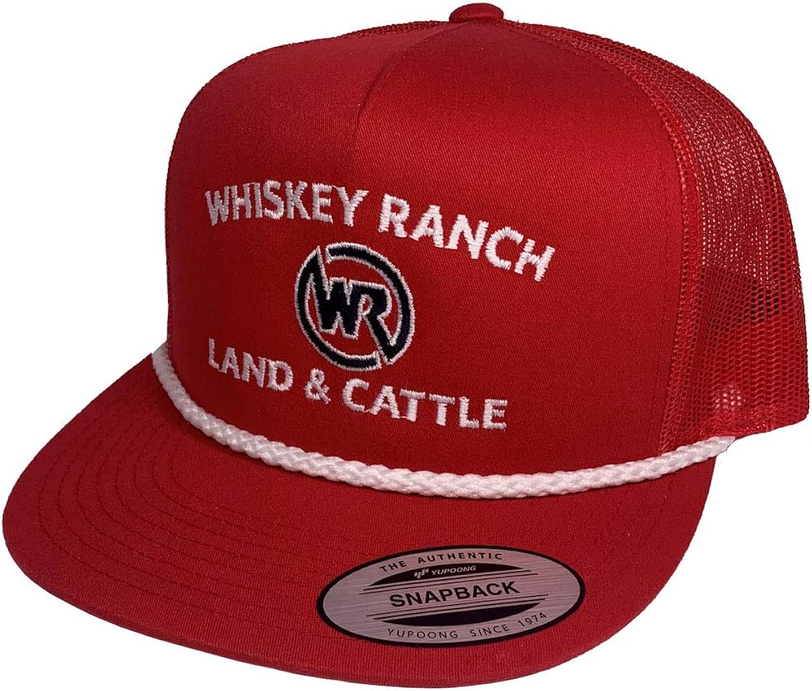 WHISKEY BENT HAT CO. Whiskey Ranch Land & Cattle, Mesh Snapback Trucker Hats