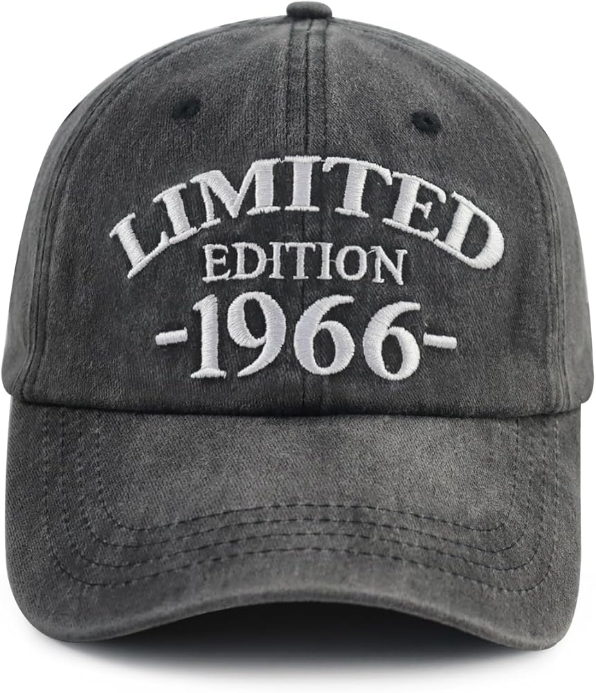 Limited Edition 1960 1961 1962 1963 1964 1965 1966 1967 1968 1969 Hat for Men Women, Adjustable Cotton Baseball Cap