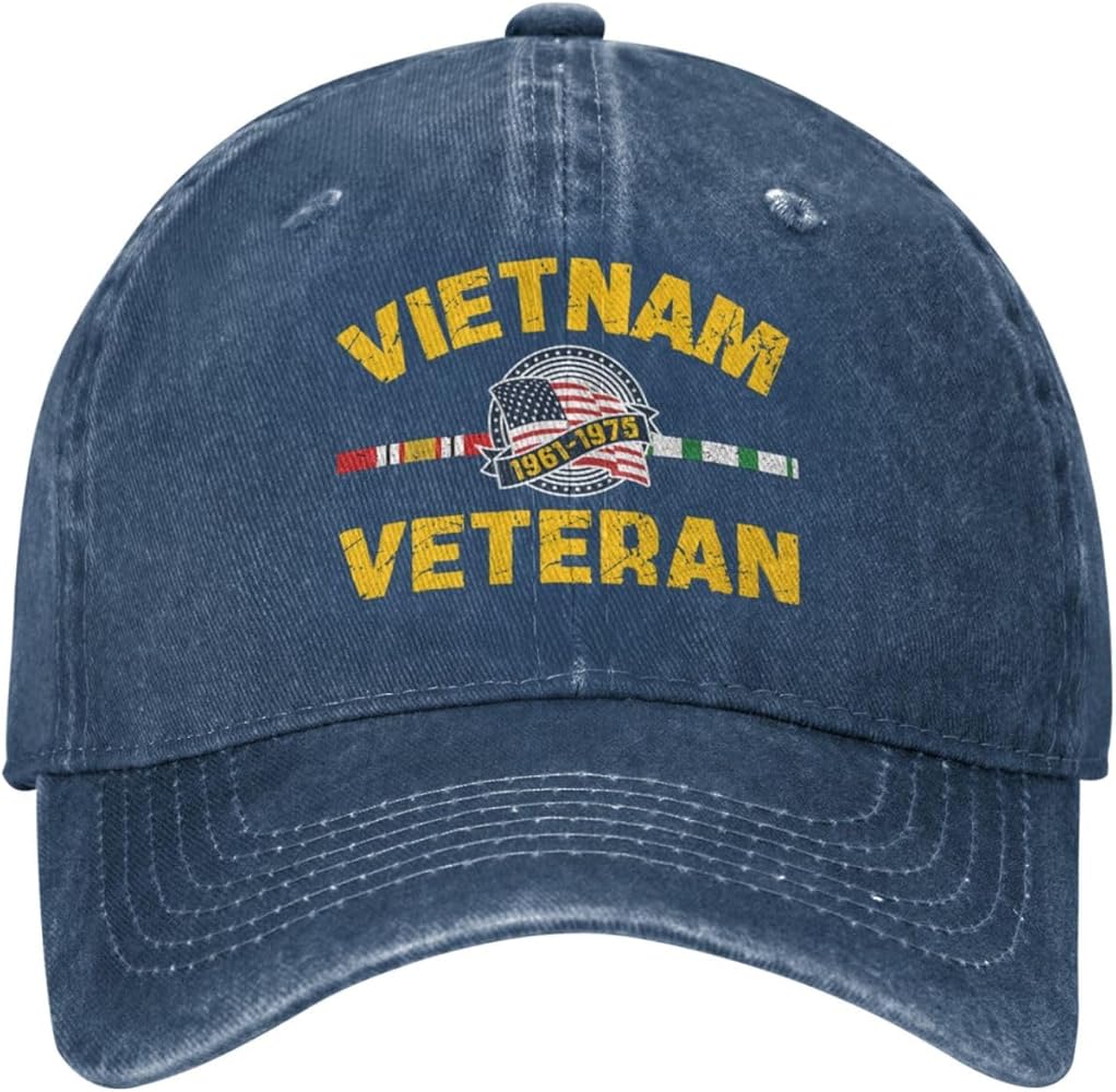 Vietnam Veteran Hat 1961-1975 Vietnam Veteran USA Flag Freedom Dayfighter Vietnam War Trucker Hat Baseball Cap