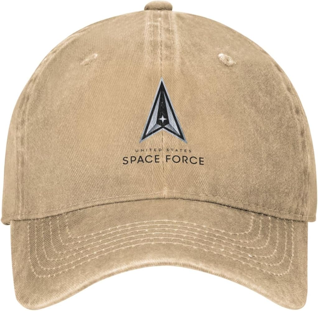 United States Space Force Sun Hat Unisex-Adult Soft Baseball Cap Adjustable Trucker Hat Cotton Twill Plain Hat