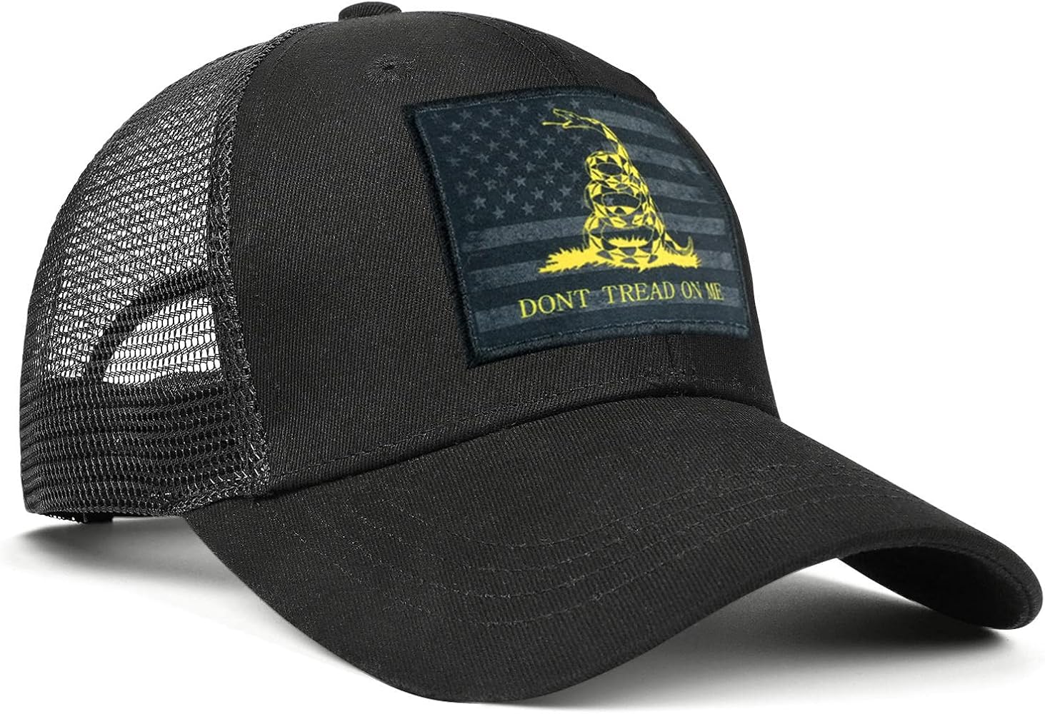 Don't Tread on Me Baseball Hat Cap - American Gadsden Snake Flag Trucker Hat for Men