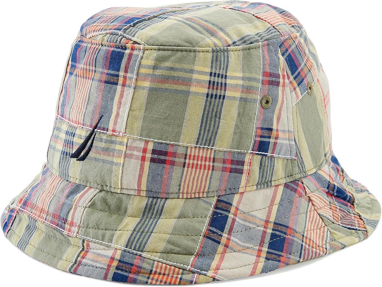 Nautica Men's Reversible Madras Patchwork Plaid Bucket Hat