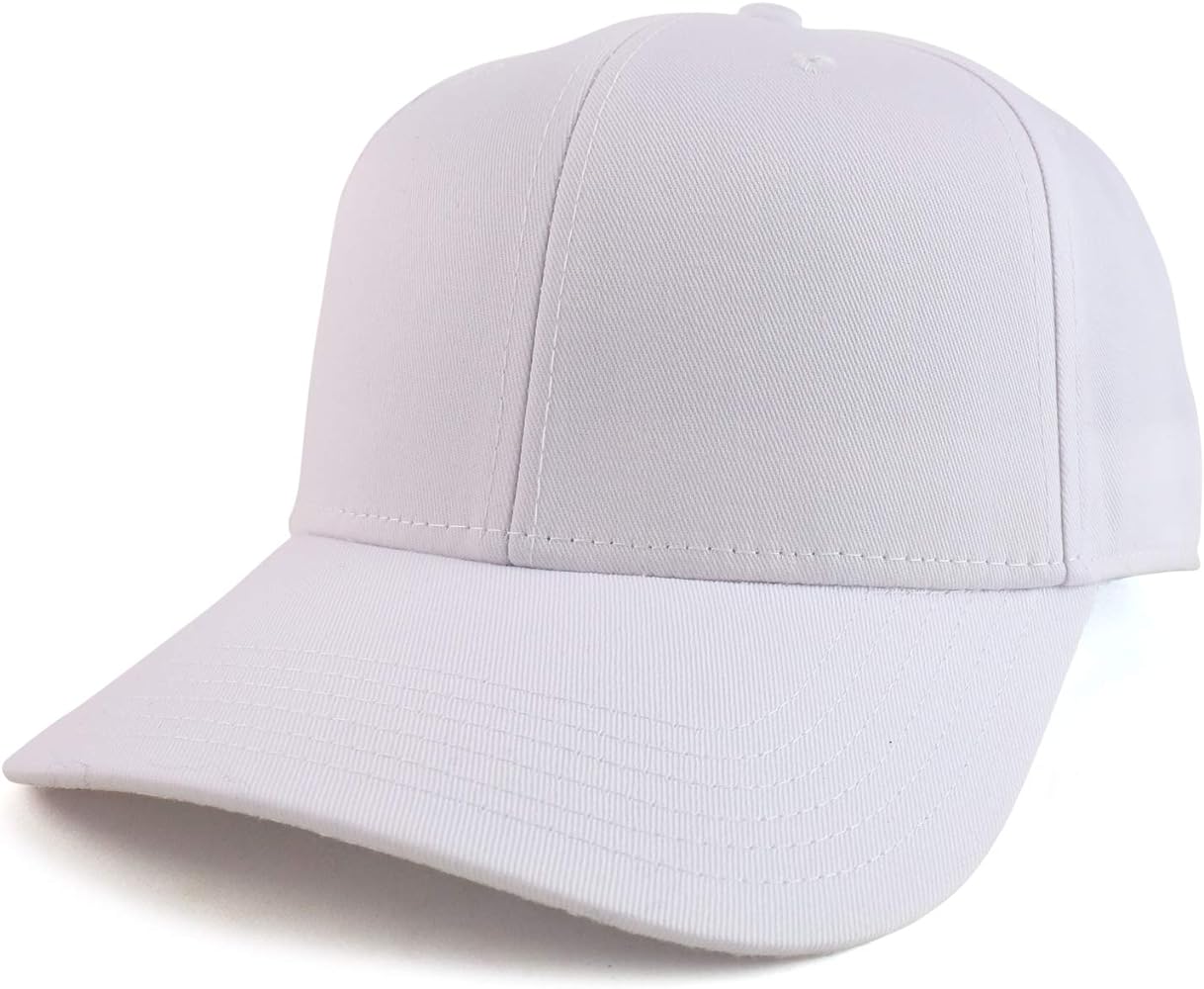 XXL Oversize High Crown Adjustable Plain Solid Baseball Cap