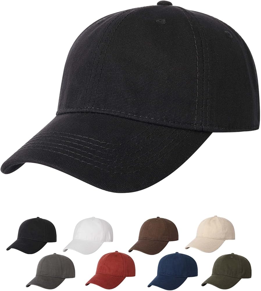 AOMSI 2 Pack / 1 PC Unstructured Soft Cotton Canvas Cap Casual Dad Hat for Women Men