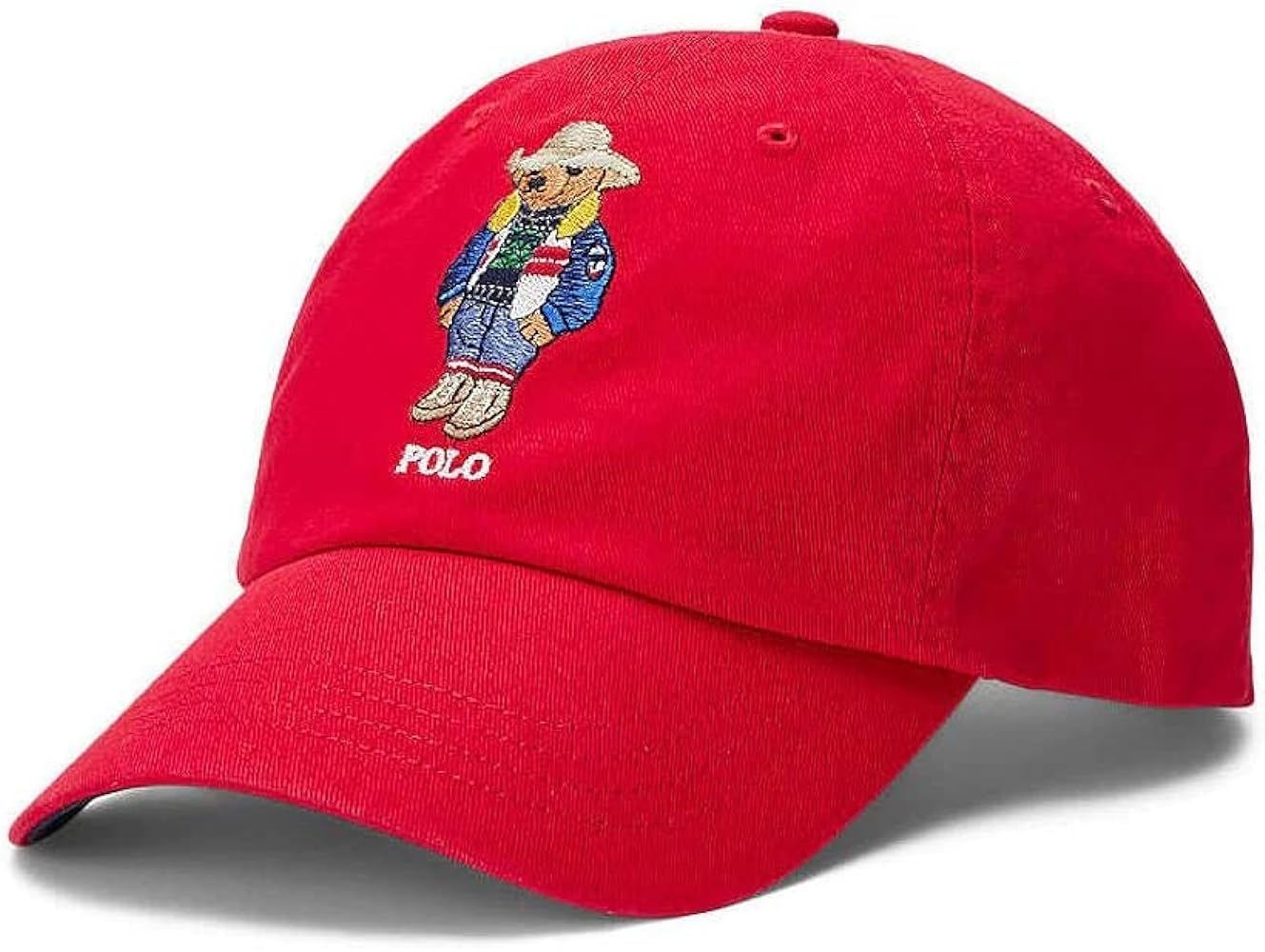 POLO RALPH LAUREN Mens Twill Polo Bear Baseball Cap red