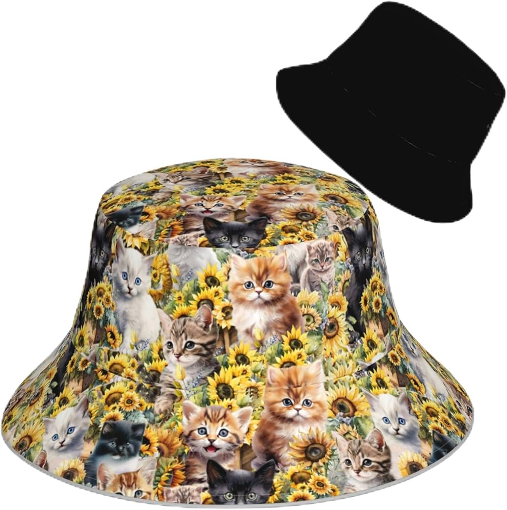 Bucket Hat for Men Women Packable Reversible Printed Summer Hats