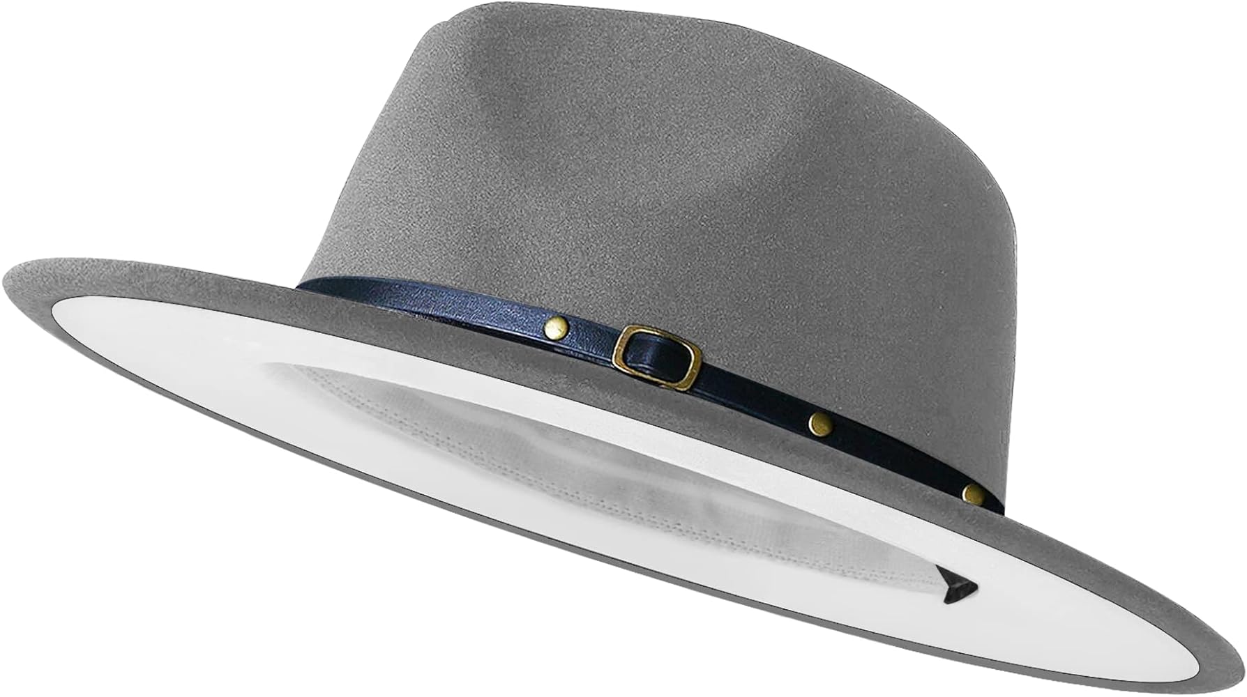 Wide Brim Fedora Hats for Women Men Two Tone Dress Hat Felt Panama Hat in Two Audlt Size