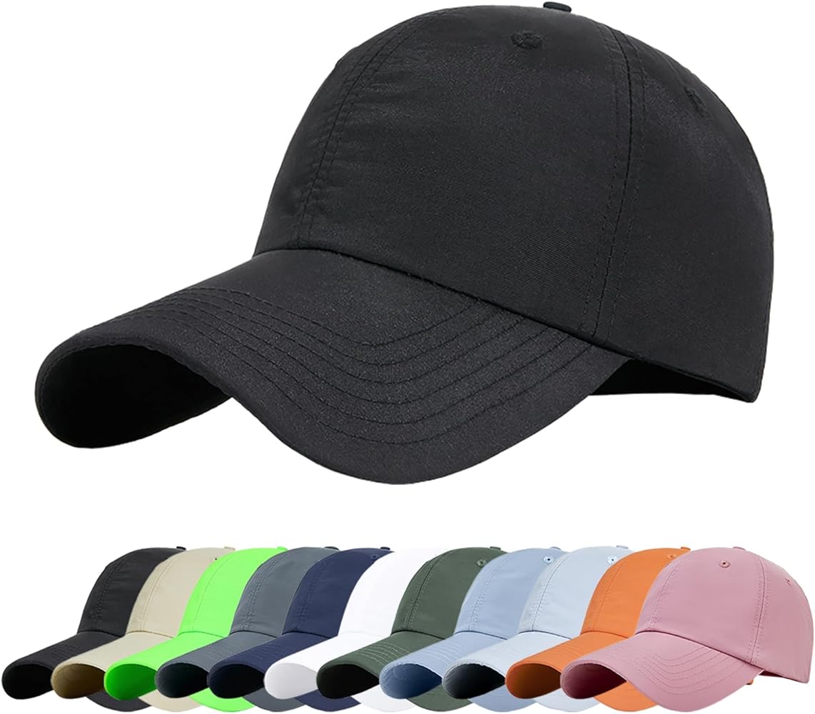 Men Quick Dry Sport Baseball Cap, Men's Athletic Fitted Cap, Adjustable Anti UV Outdoor Sun Hat