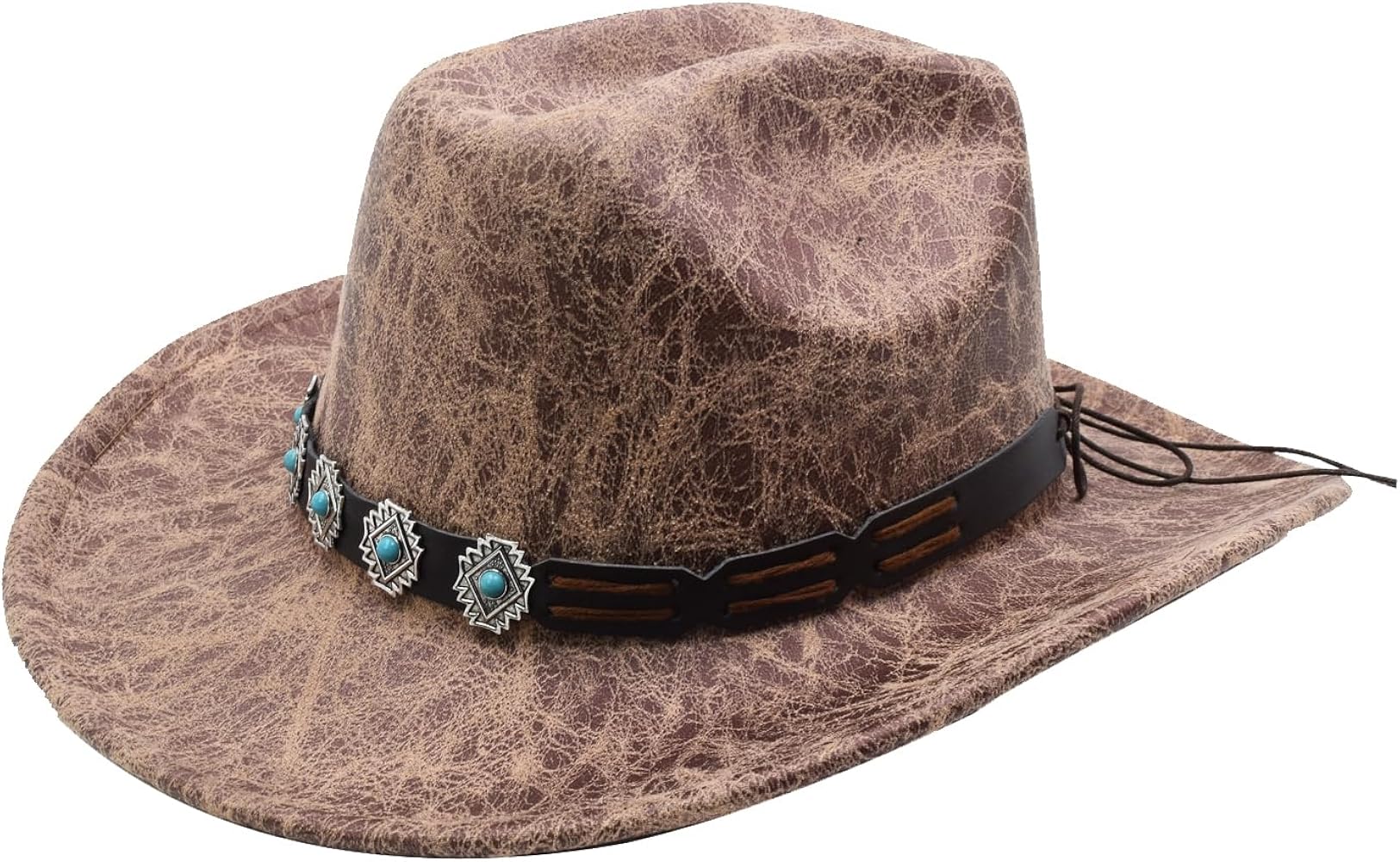 Women Men Western Cowboy Cowgirl Hat with Buckle Belt Wide Brim Outdoor Fedora Hats