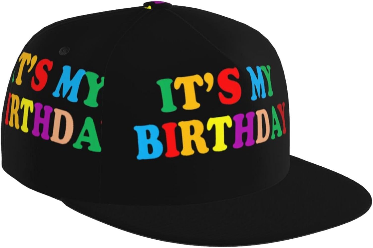 Happy Birthday Snapback Hat, Flat-Brimmed Hat, Hip Hop Hat, Adjustable Birthday Baseball Cap for Men and Women