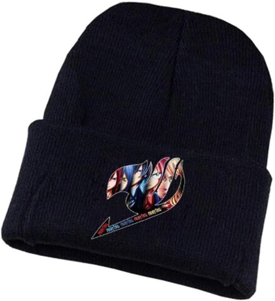 Fairy Tail Anime Beanie Hat for Men Women Unisex Knit Cuffed Hat Winter Soft Warm Skull Cap