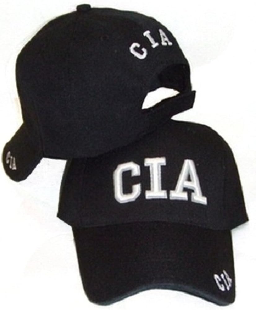 CIA Embroidered Adjustable HAT Black FBI Ball Cap