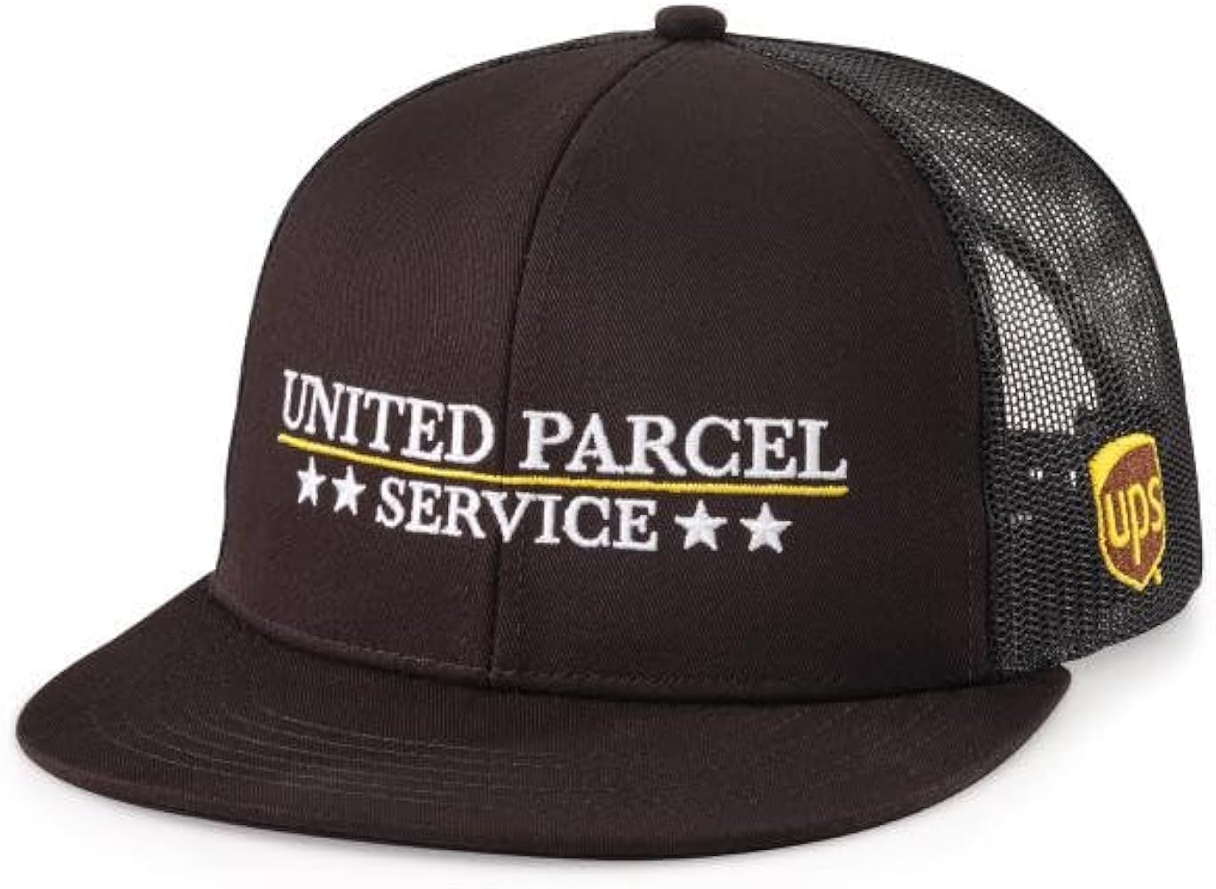 UPS Black Snapback Flat Bill Cap United Parcel Service