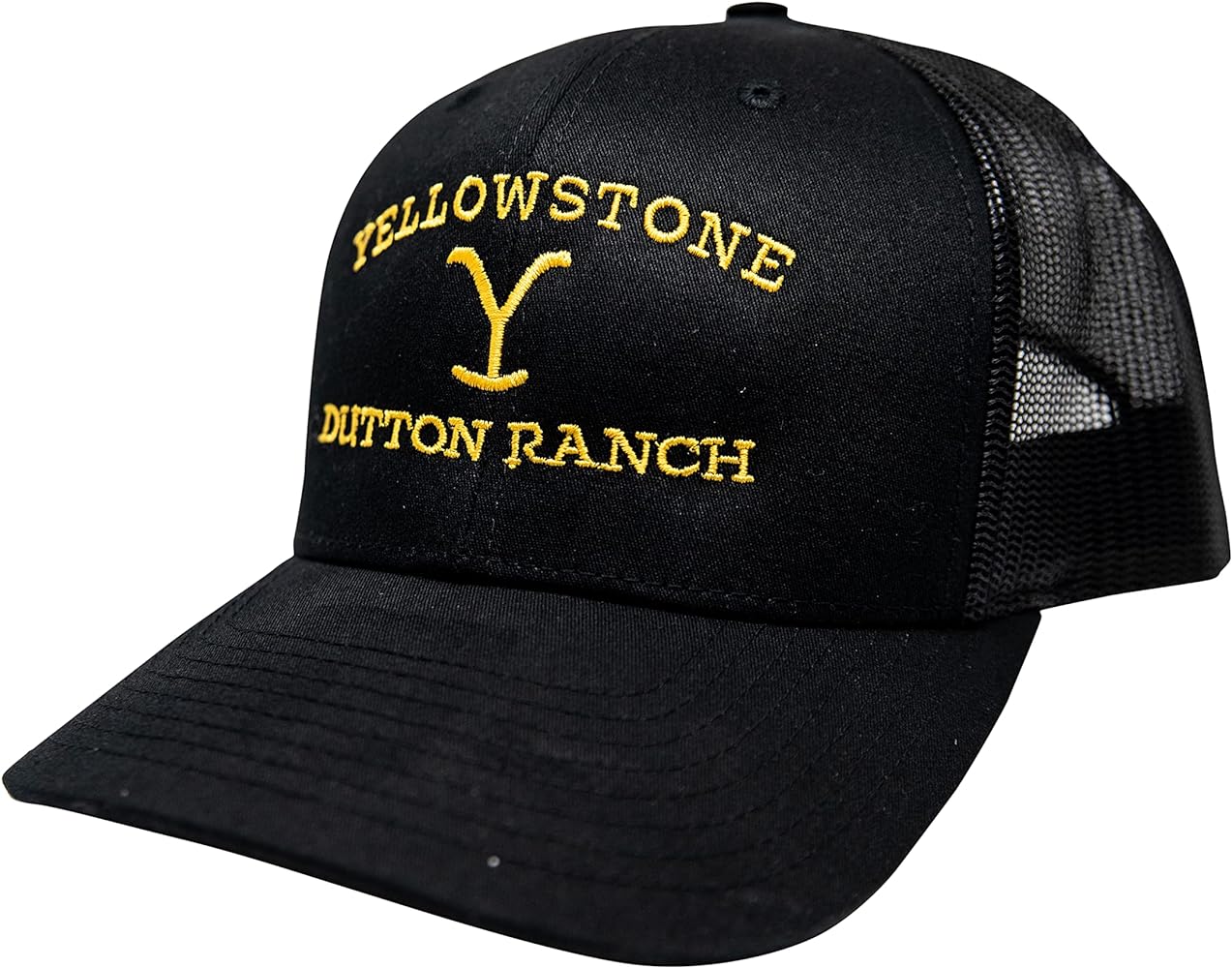 Changes Men's Standard Yellowstone Dutton Ranch Kevin Costner Western TV Show Trucker Hat Cap 66-11 Black, One Size