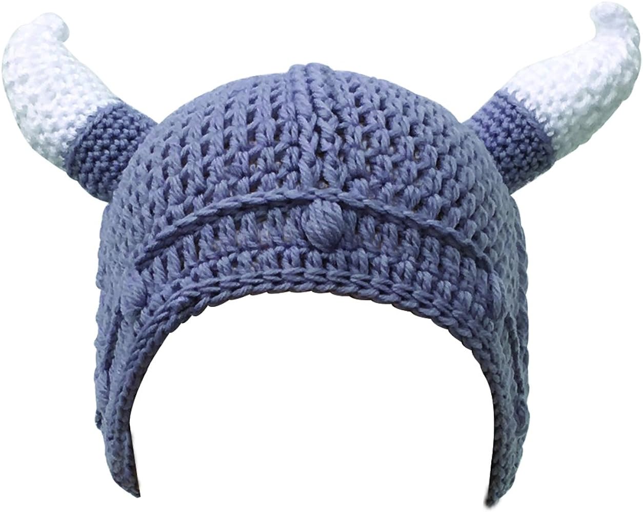 Kafeimali Unisex Barbarian Knight Knit Hat Viking Horns Beanie Funny Caps