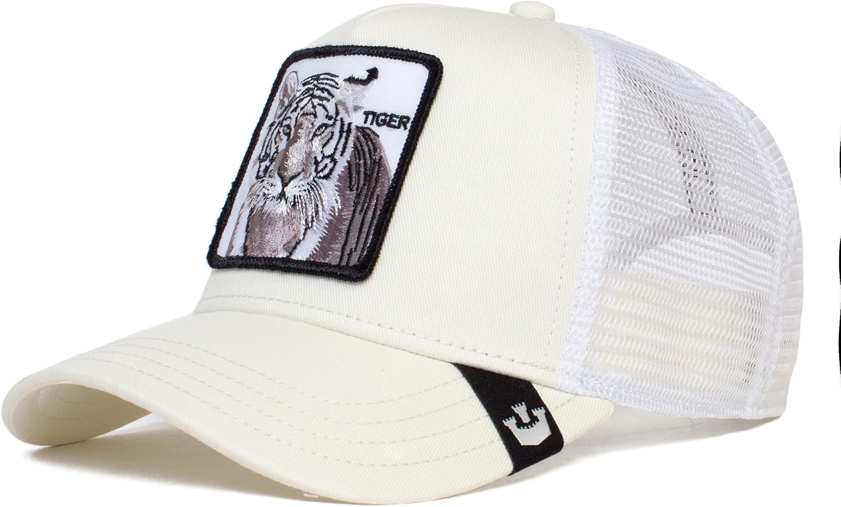 Goorin Bros. The Farm Unisex Original Adjustable Snapback Trucker Hat, White (The White Tiger), One Size