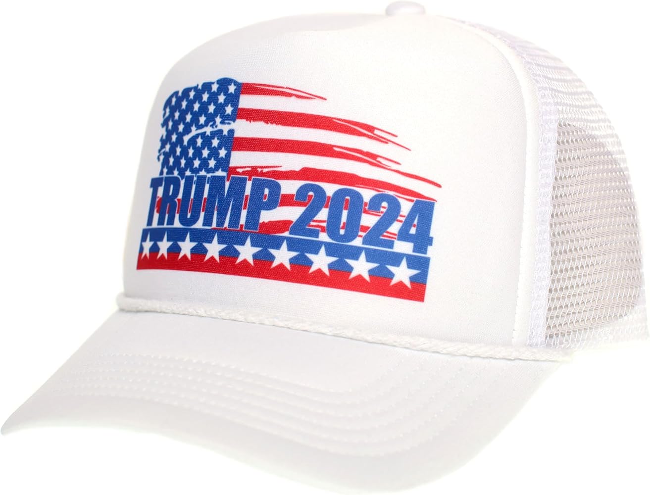 Trump 2024 Flag Hat Printed Take America Back Cap Adult Truckers Snap Multi