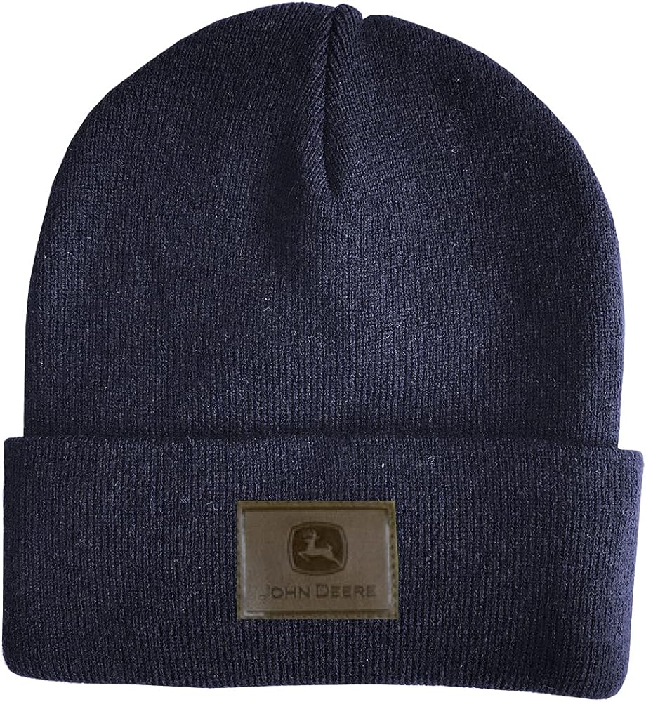 John Deere Mens Beanie-Navy-One Size