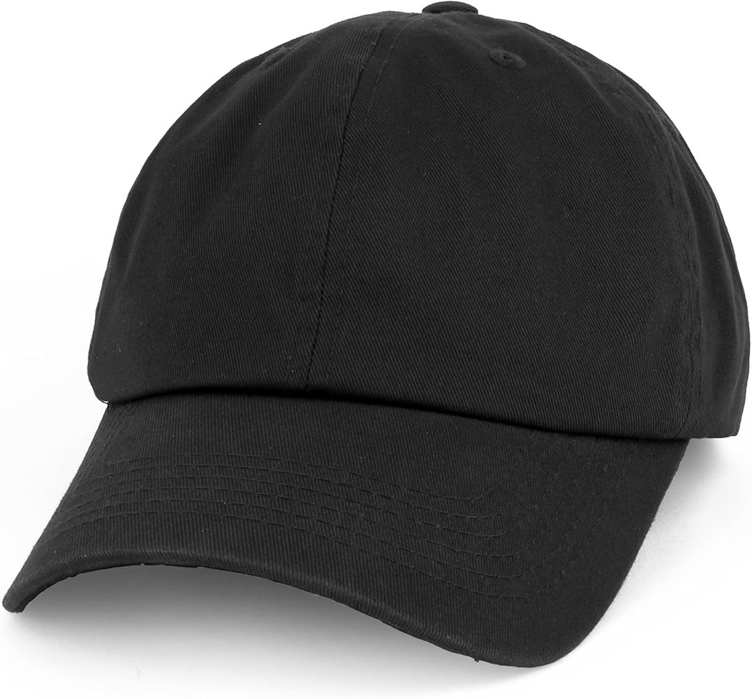 Trendy Apparel Shop Oversize XXL Plain Unstructured Soft Crown Cotton Dad Hat