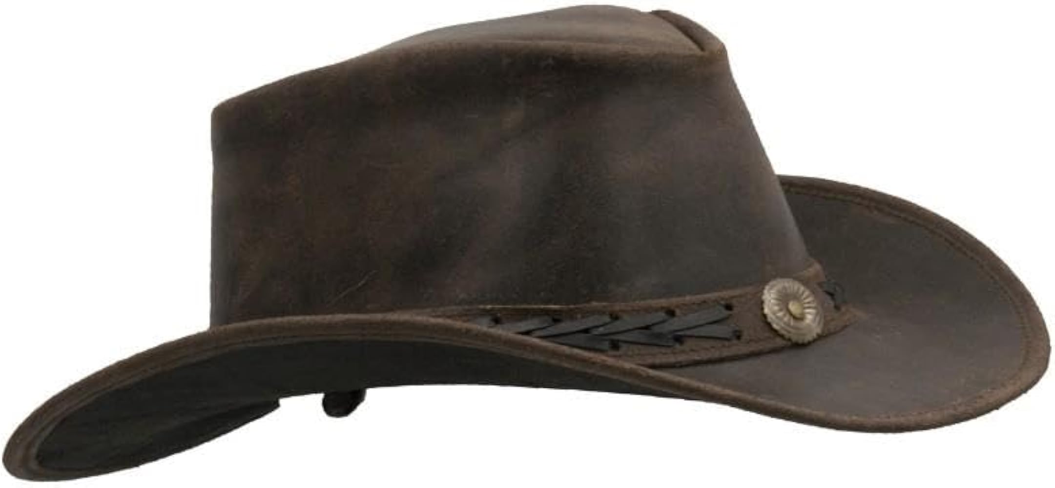 Walker and Hawkes - Leather Cowhide Outback Antique Hat