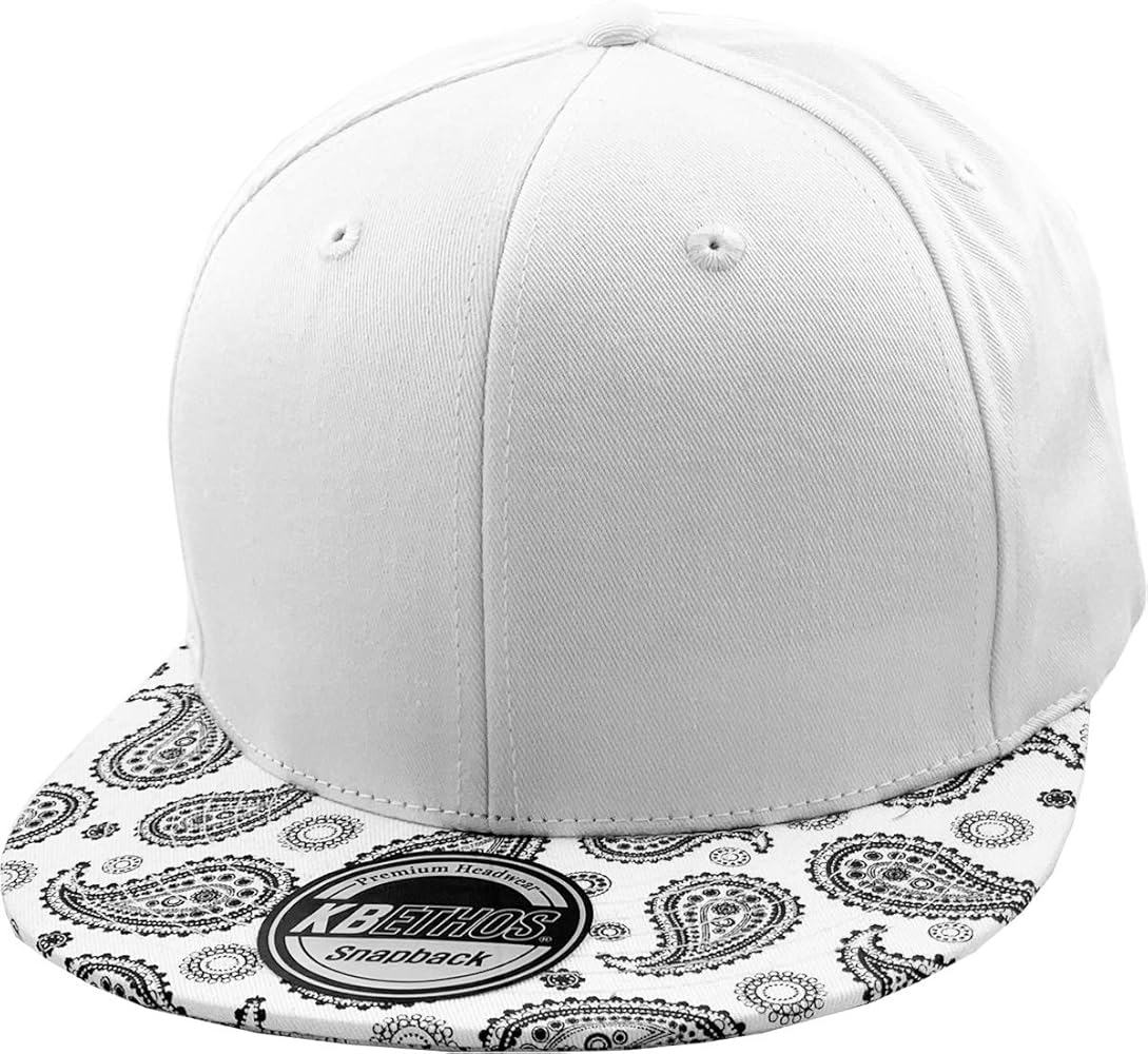 Galaxy Leaf Hologram Floral Aztec Bandana Print Brim Snapback Hat Baseball Cap