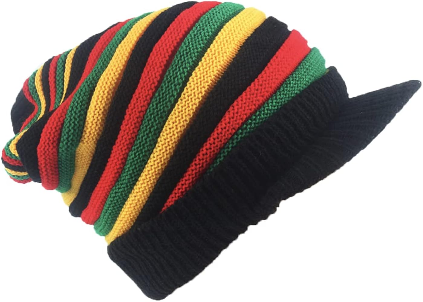 1/2 Pcs Wool Knit Rasta Hat Reggae Jamaican Cap Colorful Crochet Rasta Beanie Hat for Men Women