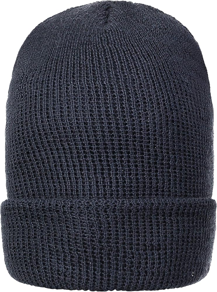 Warm Winter Watch Cap 100% Wool Beanie Made in USA to Military Specifications (2 Pack)