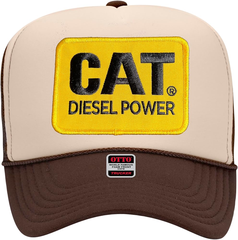 CAT Diesel Power Patch Trucker Hat - Premium Snapback for Men and Women - Racing Beer Cowboy Vintage Camo