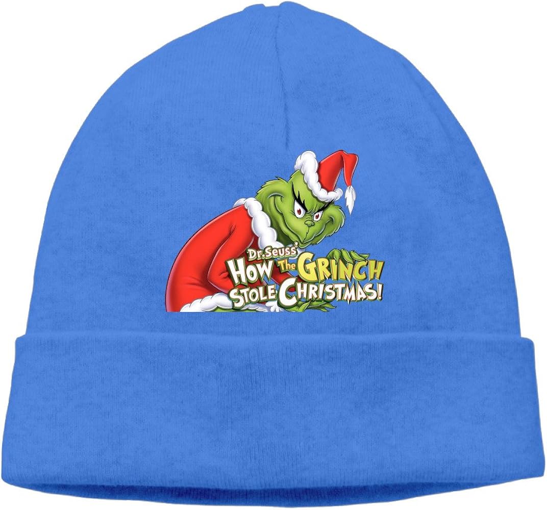 COREI779 The Grinch Stole Christmas Beanie Skully Cap Hat Watch Hat Ski Cap Hat RoyalBlue