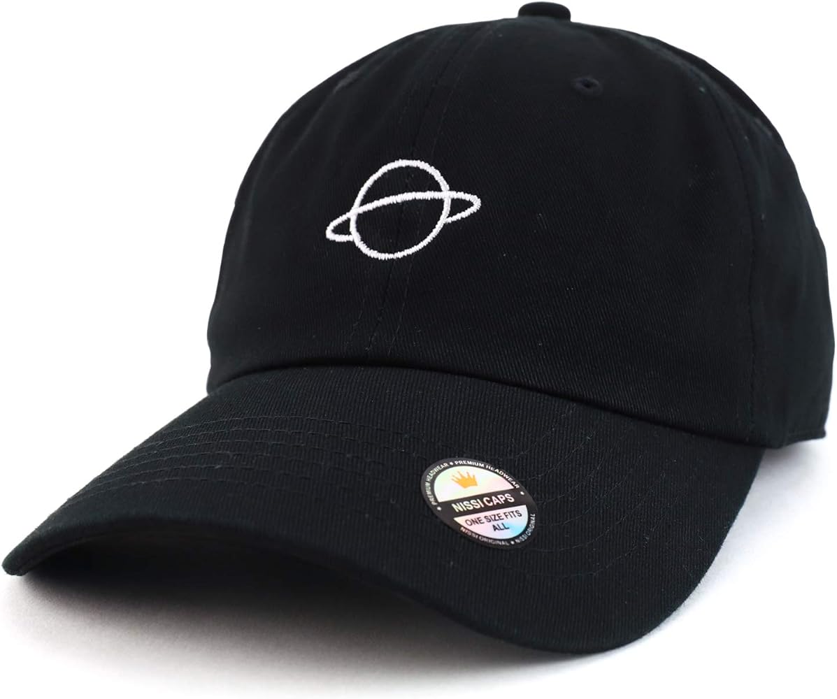 Trendy Apparel Shop Planet Embroidered Low Profile Soft Cotton Dad Hat Cap