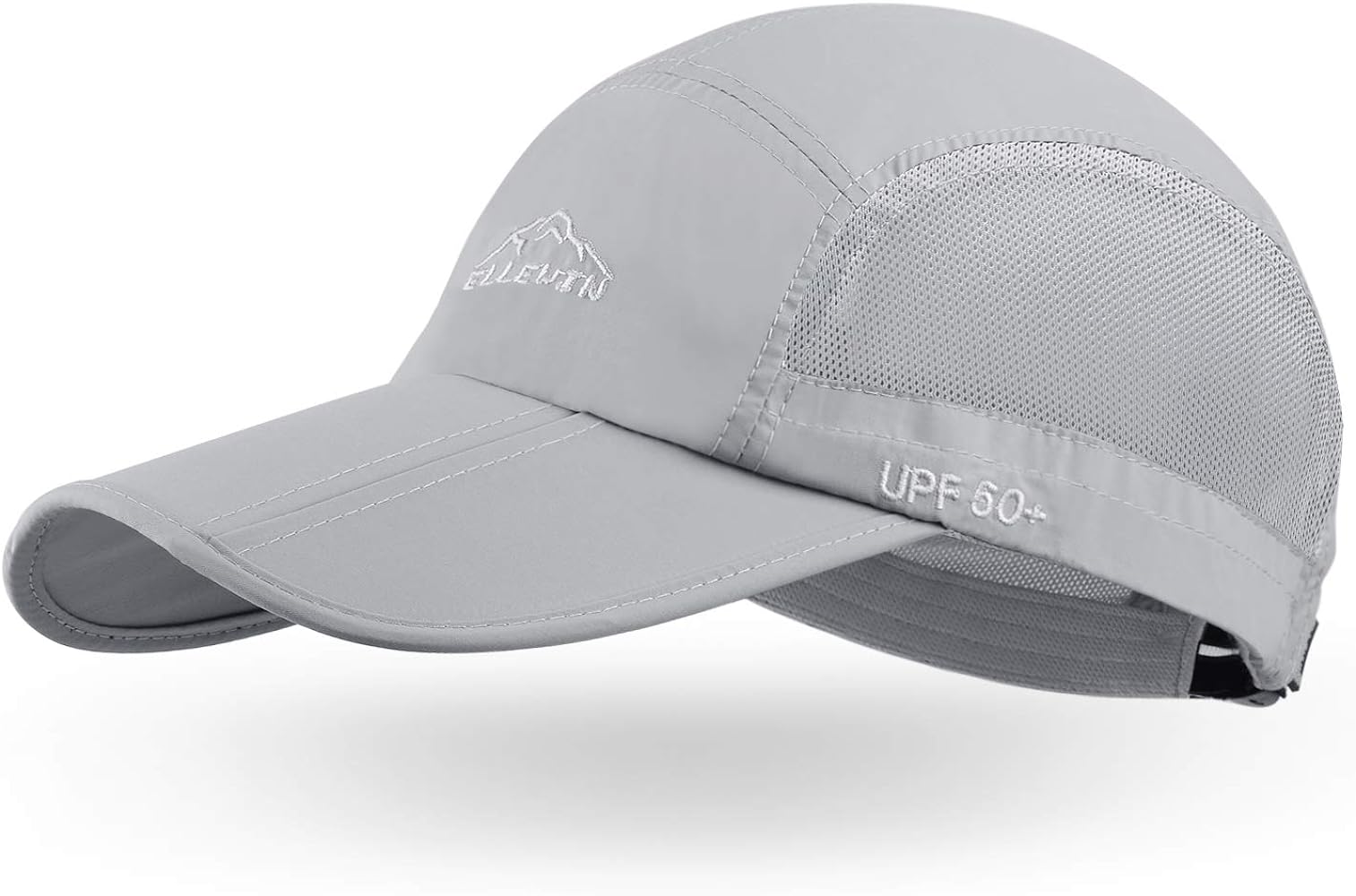 ELLEWIN Unisex Baseball Cap UPF 50 Unstructured Hat with Foldable Long Large Bill