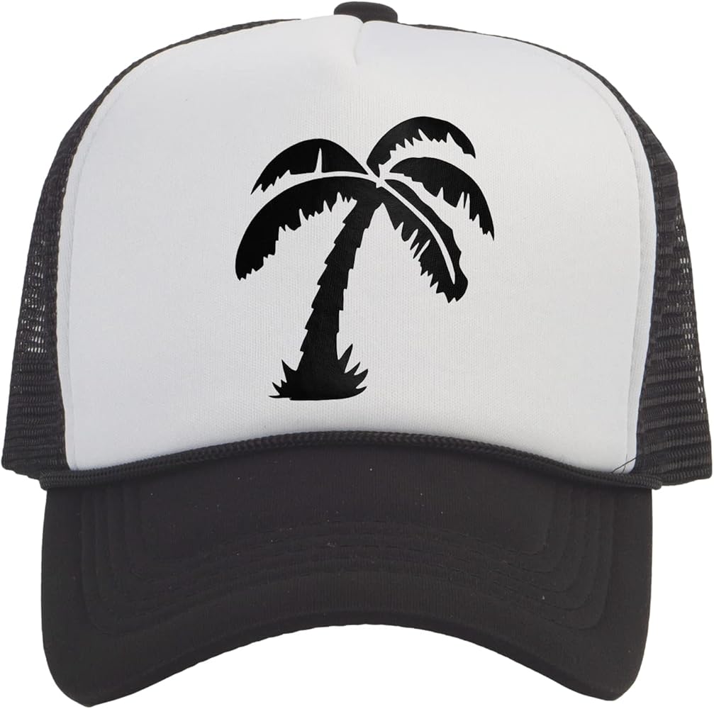 Men's Palm Tree Cap Snapback Trucker Hat