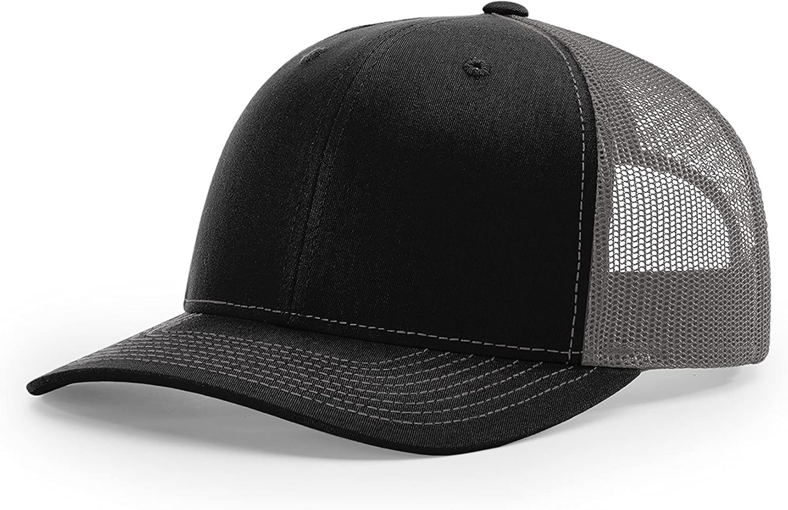 Richardson Trucker Cap, Black/Charcoal, One Size