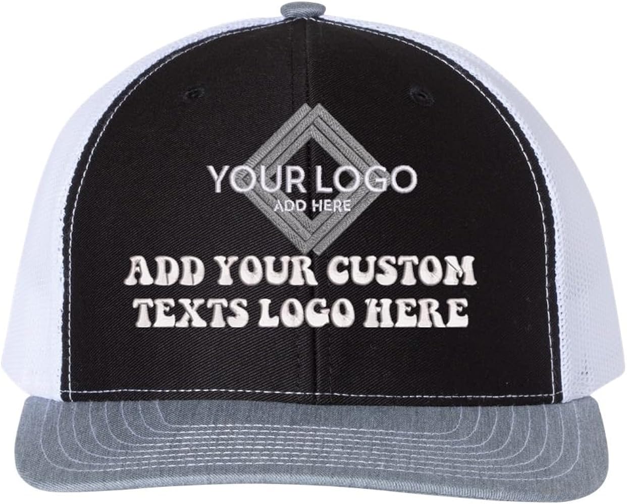 INK STITCH Richardson 112 Custom Embroidery Add Logo Texts Trucker Caps