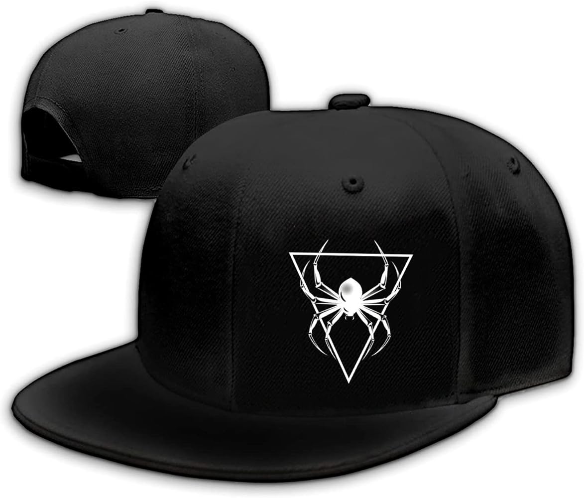 Horror Skull Hat Snapback Hat for Men Women Black Adjustable Classic Adult Baseball Cap Flat Bill Hip Hop Cap