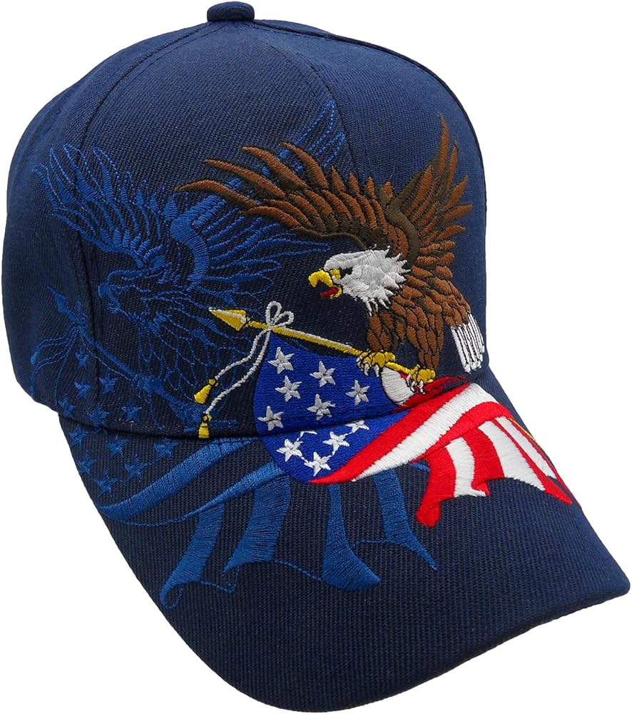 Patriotic USA American Flag Eagle Baseball Caps