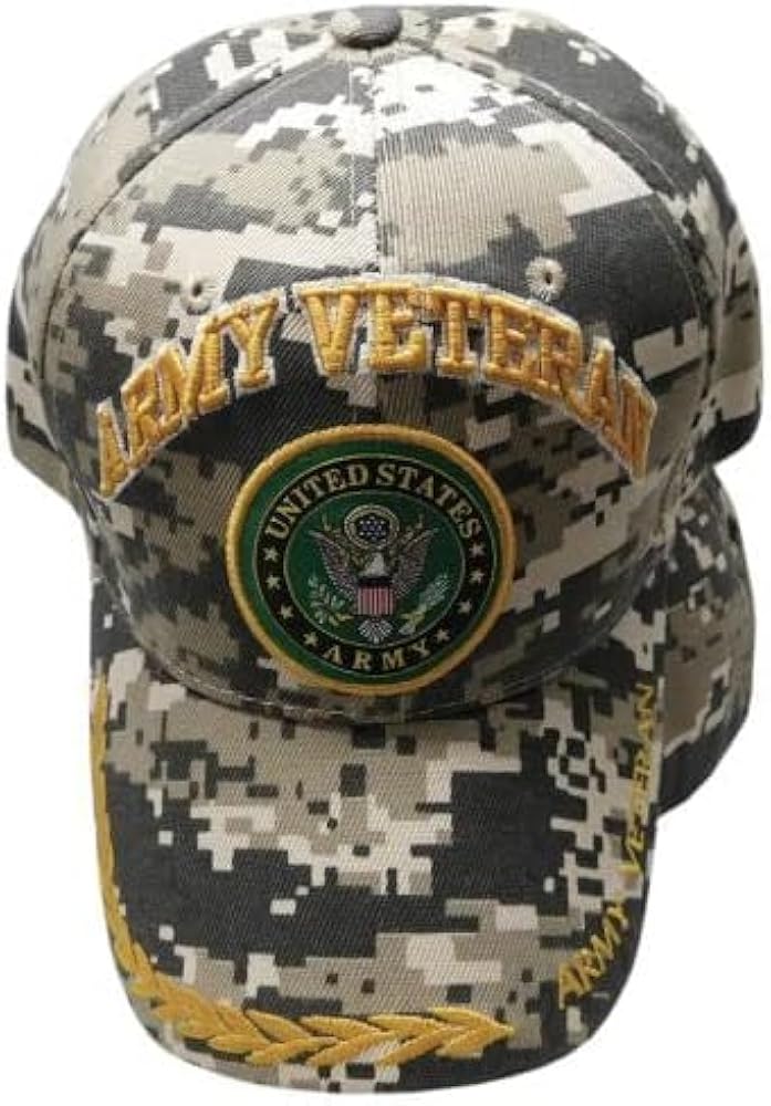 N/A.1 Ant Enterprises US Army Vet Veteran Emblem Seal Cap Hat Digital Camo Officially Licensed