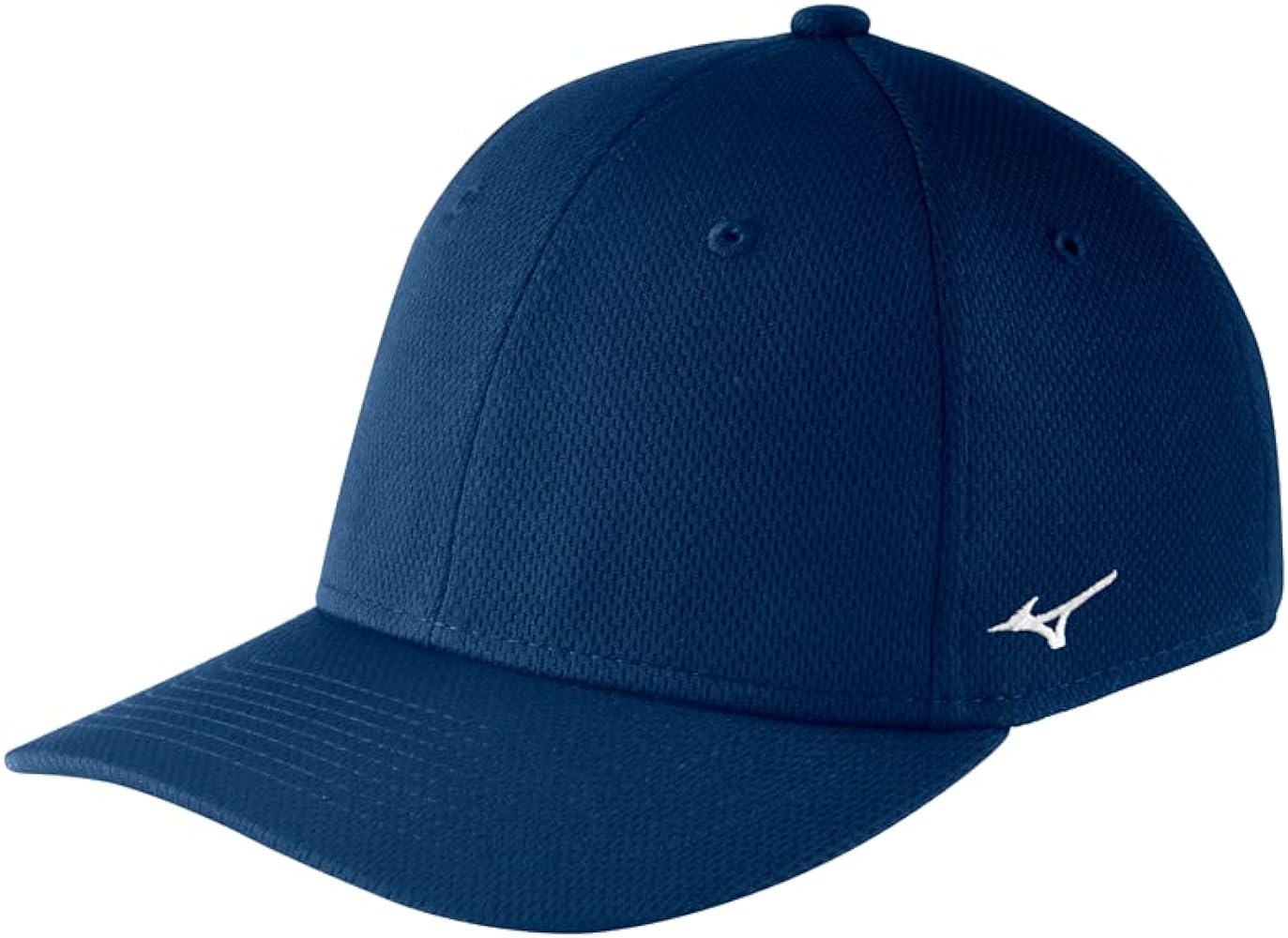 Mizuno Stretch Fitted Team Hat, Large/X-Large, Navy