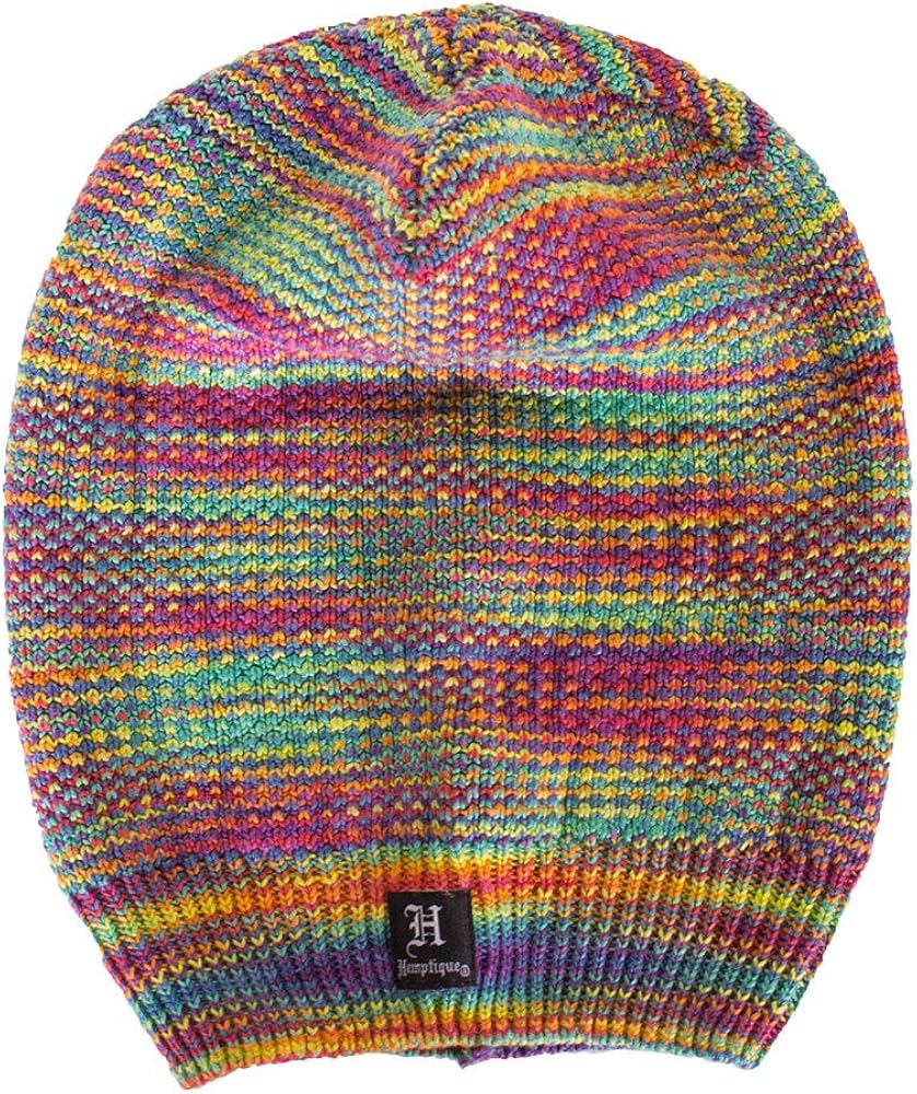 Hemptique 100% Hemp Long Beanie for Men & Women - Stylish Cap - Multiple Colors